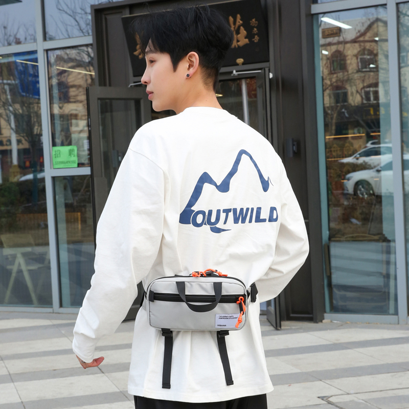 Unisex Oxford Cloth Color Block Streetwear Sewing Thread Zipper Fanny Pack display picture 10