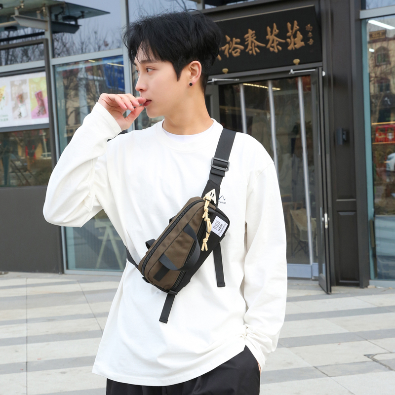 Unisex Oxford Cloth Color Block Streetwear Sewing Thread Zipper Fanny Pack display picture 6