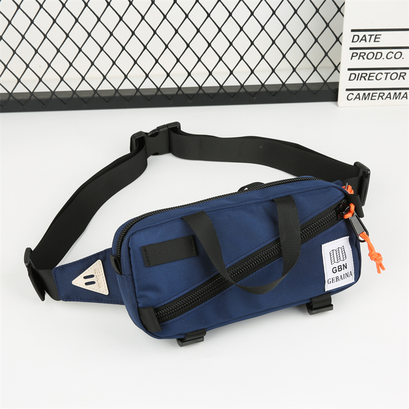Unisex Oxford Cloth Color Block Streetwear Sewing Thread Zipper Fanny Pack display picture 2