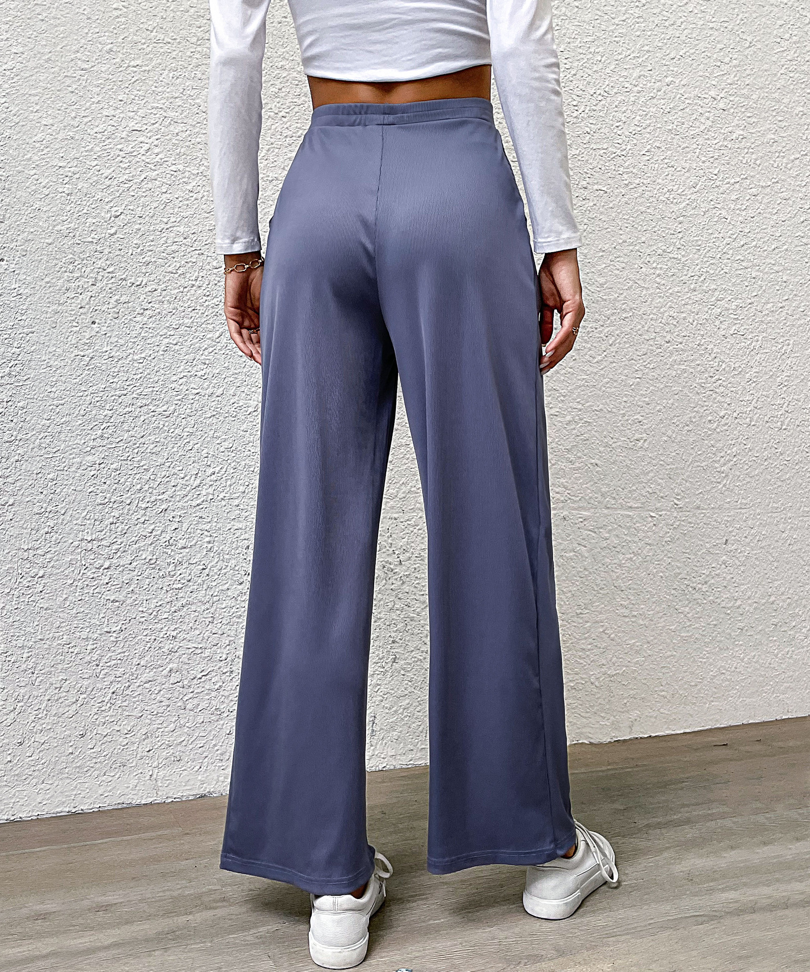 Women's Holiday Vacation Solid Color Full Length Casual Pants display picture 5