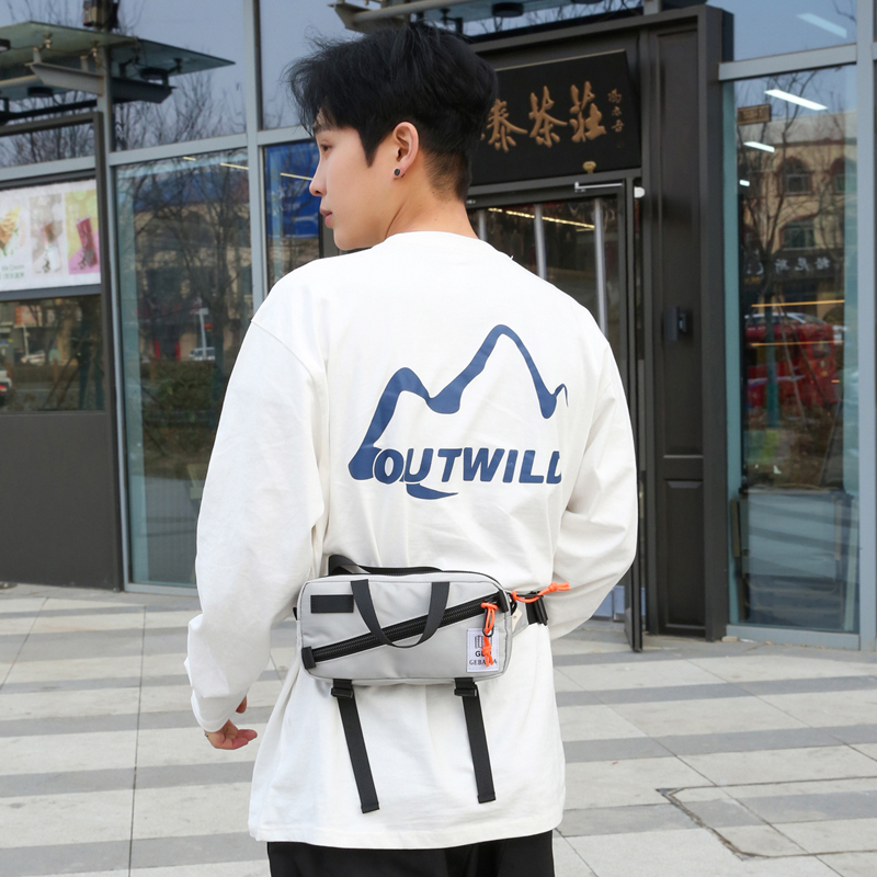 Unisex Oxford Cloth Color Block Streetwear Sewing Thread Zipper Fanny Pack display picture 10