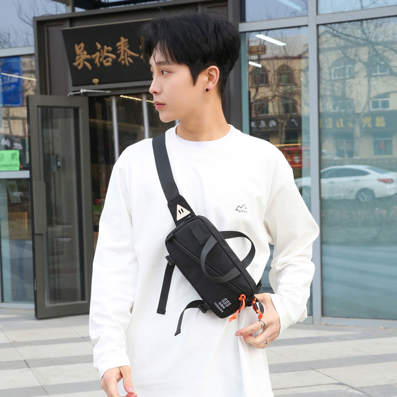 Unisex Oxford Cloth Color Block Streetwear Sewing Thread Zipper Fanny Pack display picture 12