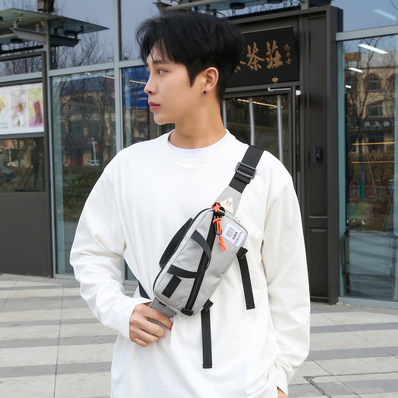 Unisex Oxford Cloth Color Block Streetwear Sewing Thread Zipper Fanny Pack display picture 13