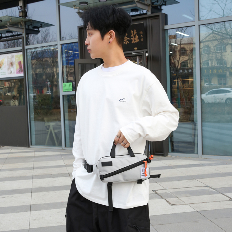 Unisex Oxford Cloth Color Block Streetwear Sewing Thread Zipper Fanny Pack display picture 11