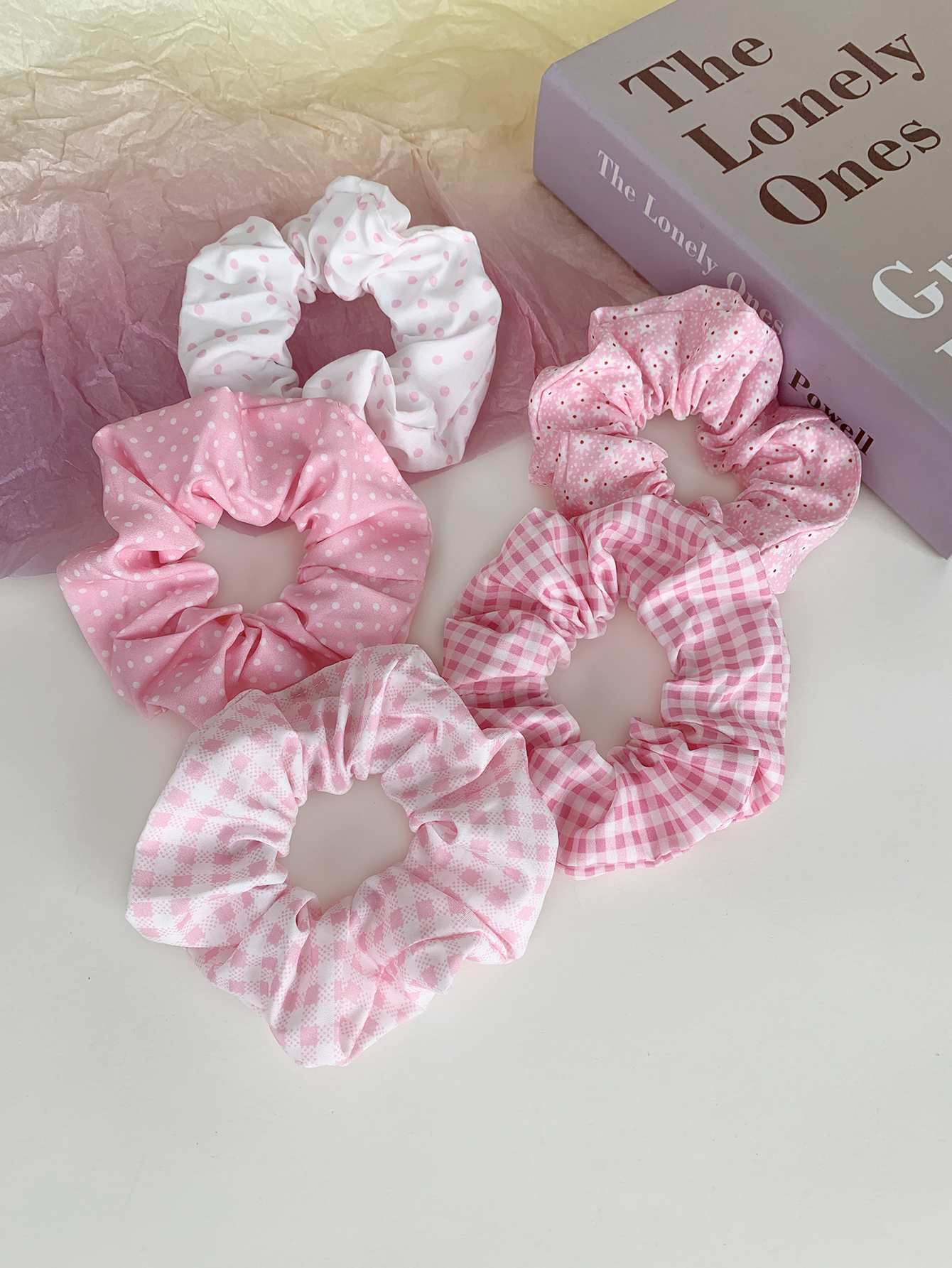 Women's Cute Simple Style Plaid Cloth Hair Tie display picture 3