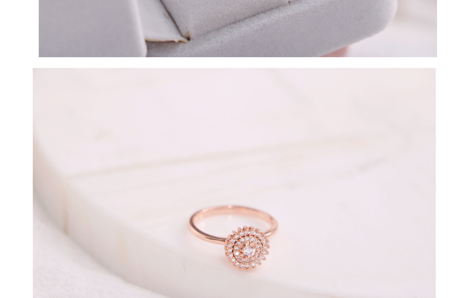 Wholesale Simple Style Round Copper Plating Inlay Zircon Rings display picture 5