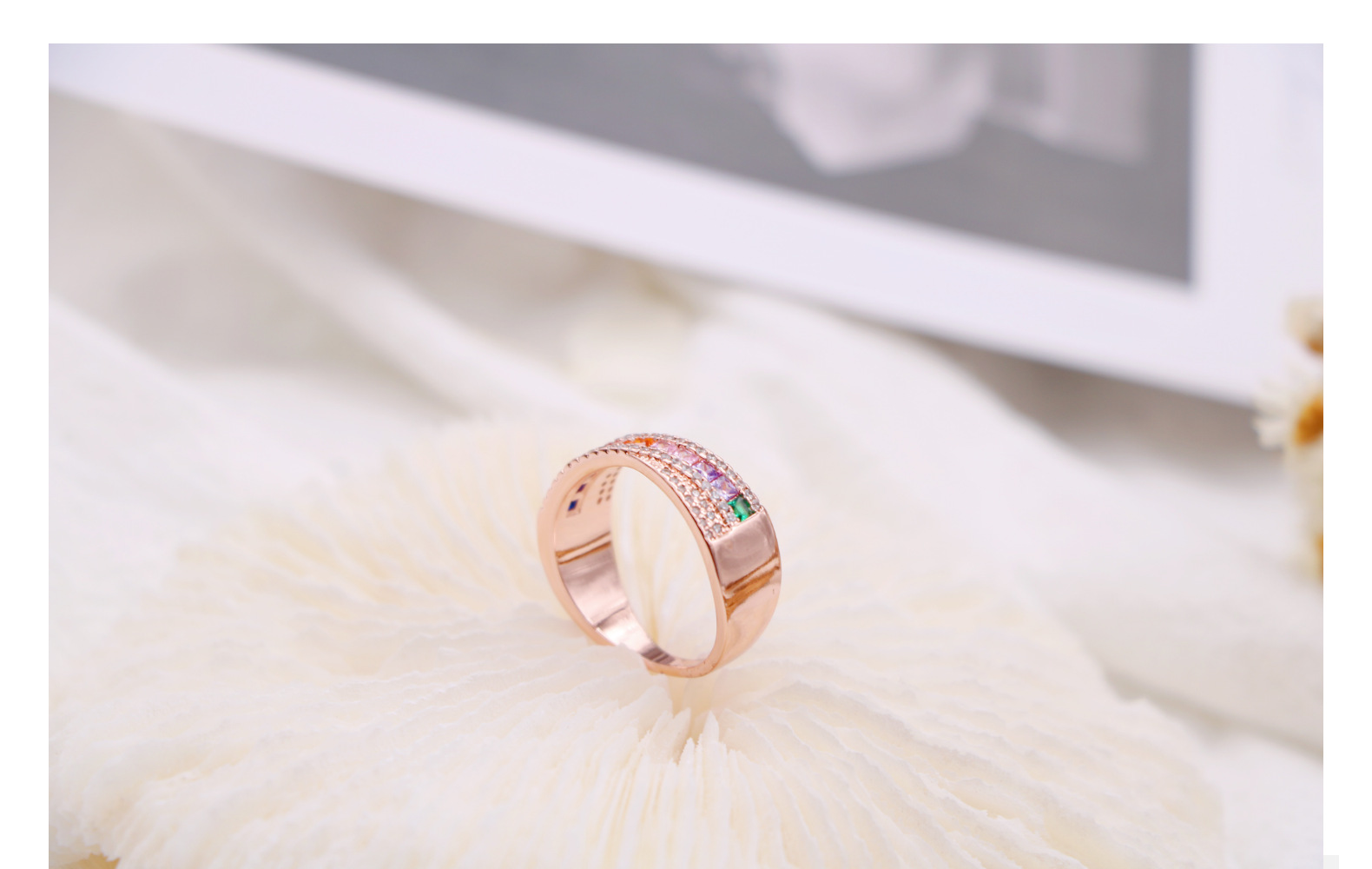 Wholesale Simple Style Geometric Copper Plating Inlay Zircon Rings display picture 6