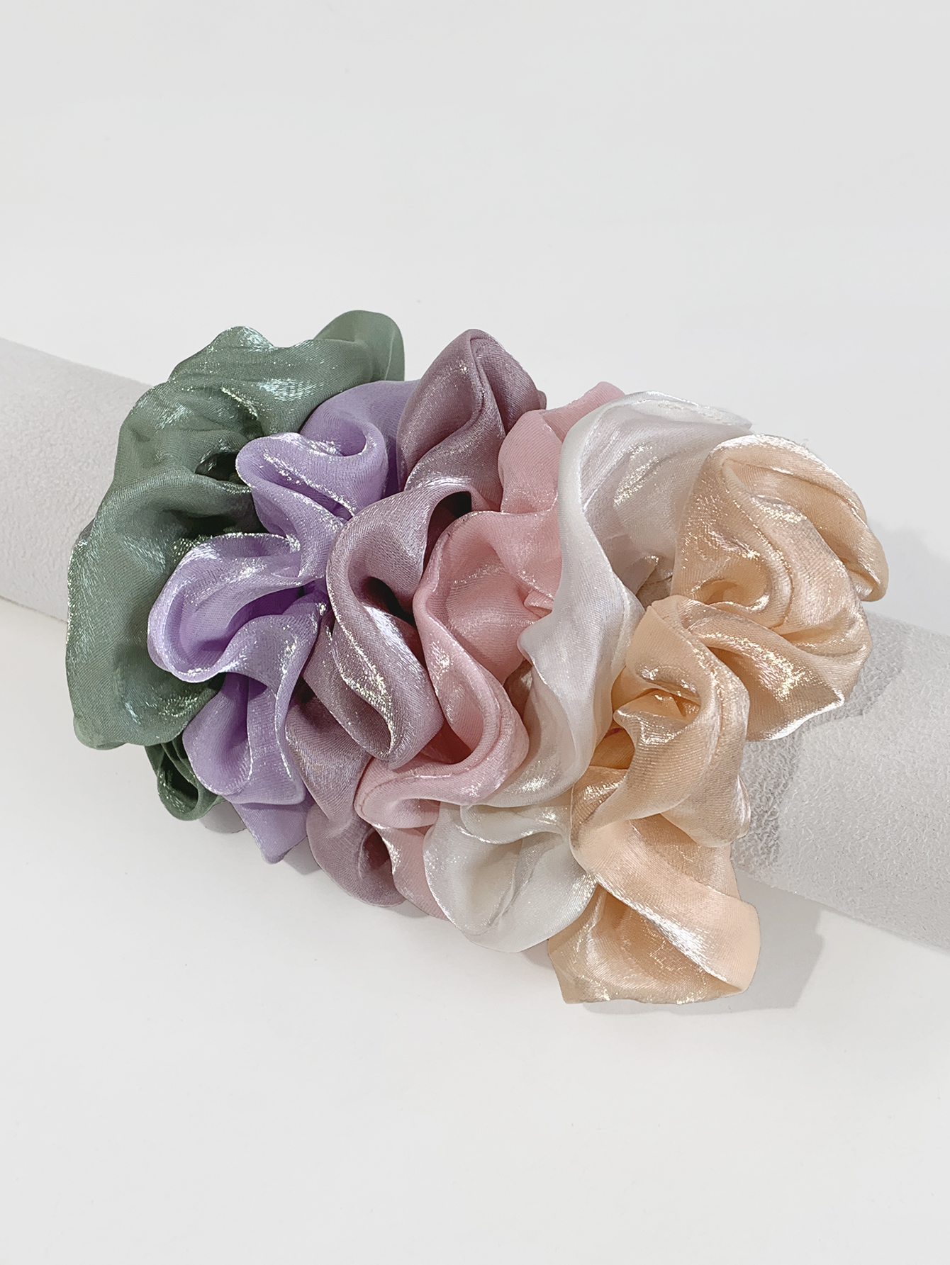 Women's Elegant Simple Style Solid Color Organza Hair Tie display picture 2