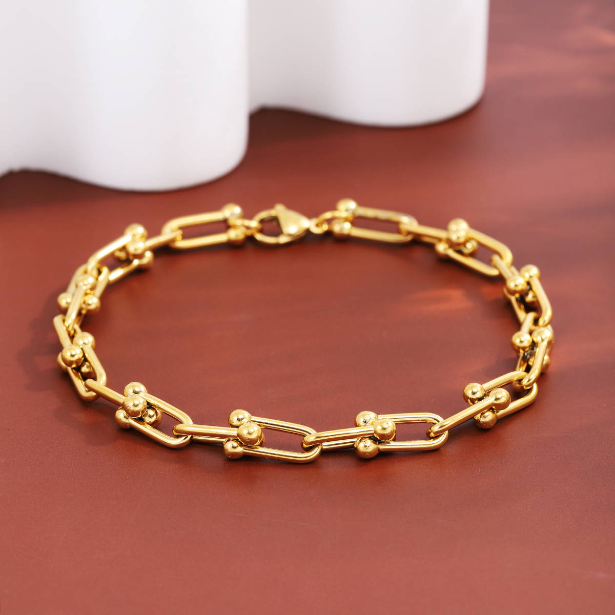 Stainless Steel Casual Simple Style U Shape Bracelets display picture 5