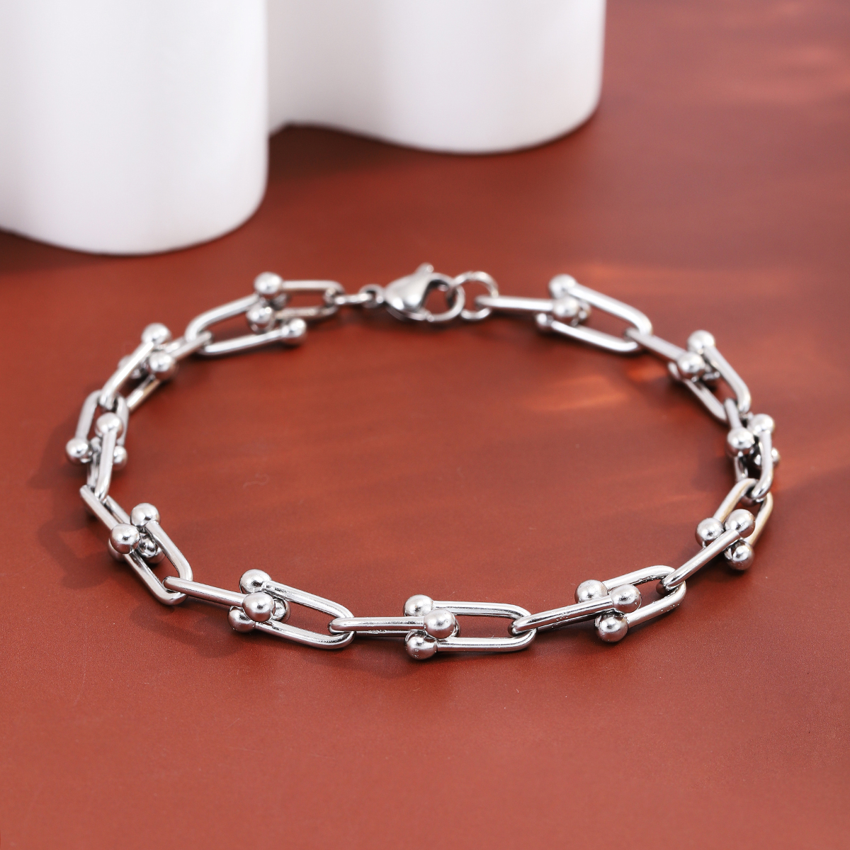 Stainless Steel Casual Simple Style U Shape Bracelets display picture 4