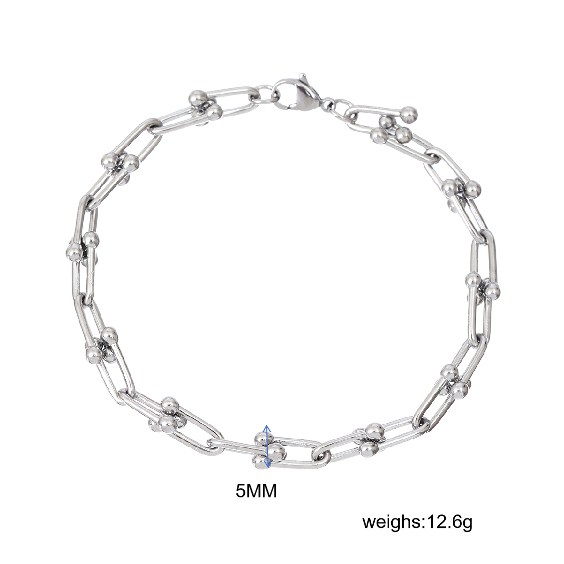 Stainless Steel Casual Simple Style U Shape Bracelets display picture 1