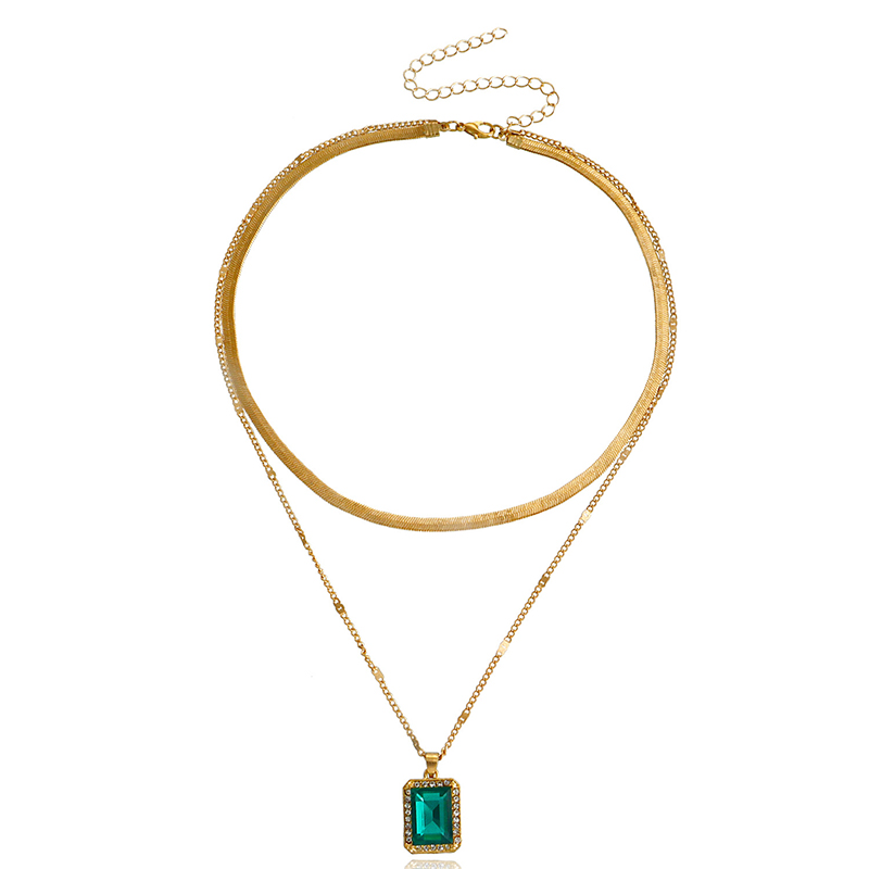 Elegant Einfacher Stil Geometrisch Legierung Frau Doppellagige Halsketten display picture 2