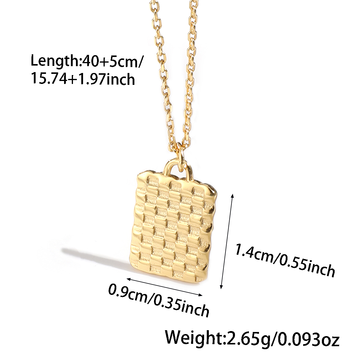 Sterling Silver Casual Simple Style Square Plating Pendant Necklace display picture 1