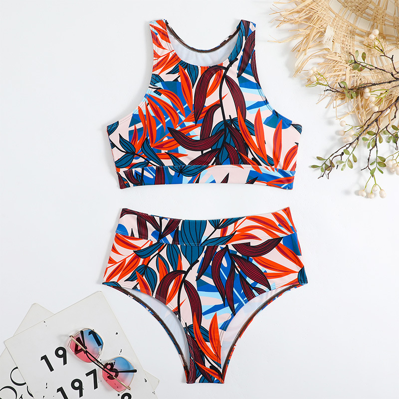 Women's Solid Color 2 Pieces Set Bikinis Swimwear display picture 9