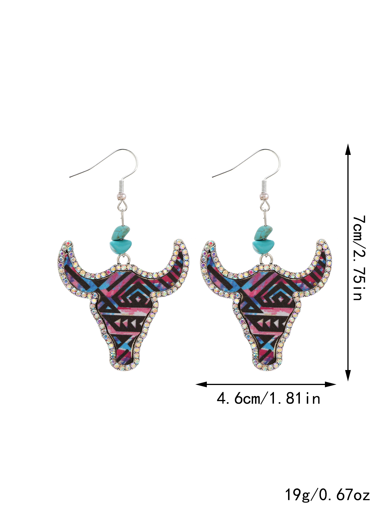 1 Pair Simple Style Classic Style Color Block Printing Pu Leather Zinc Alloy Drop Earrings display picture 5