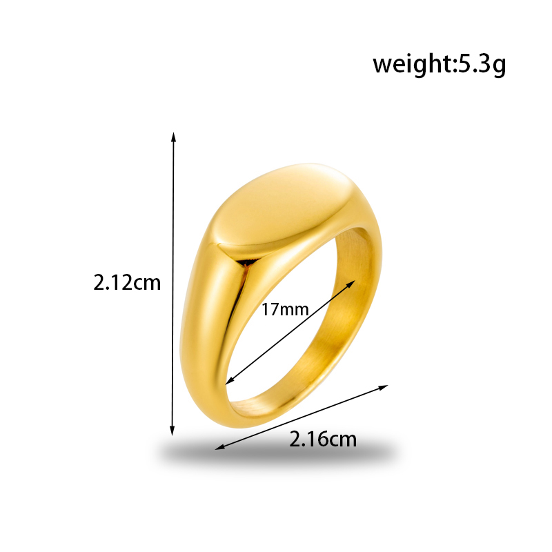 304 Stainless Steel Simple Style Solid Color Open Rings Rings display picture 2