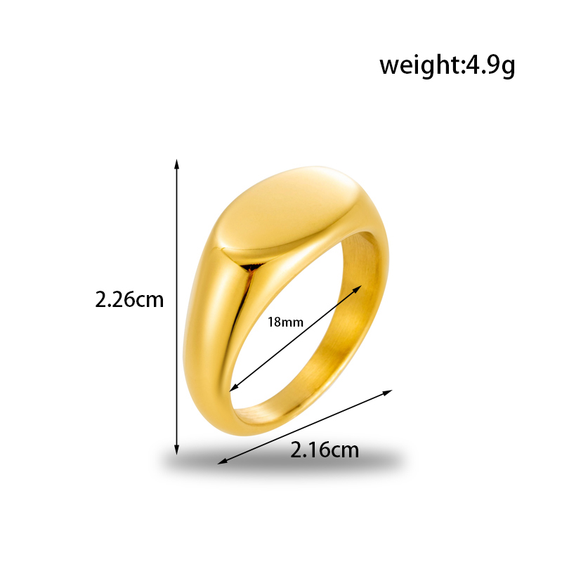 304 Stainless Steel Simple Style Solid Color Open Rings Rings display picture 3