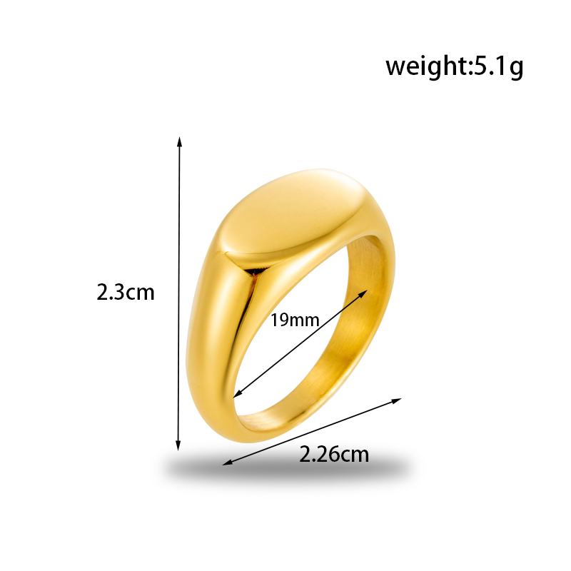 304 Stainless Steel Simple Style Solid Color Open Rings Rings display picture 1