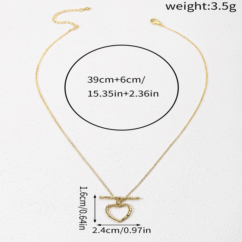 Copper 18K Gold Plated Simple Style Classic Style Asymmetrical Twist Heart Shape Pendant Necklace display picture 2