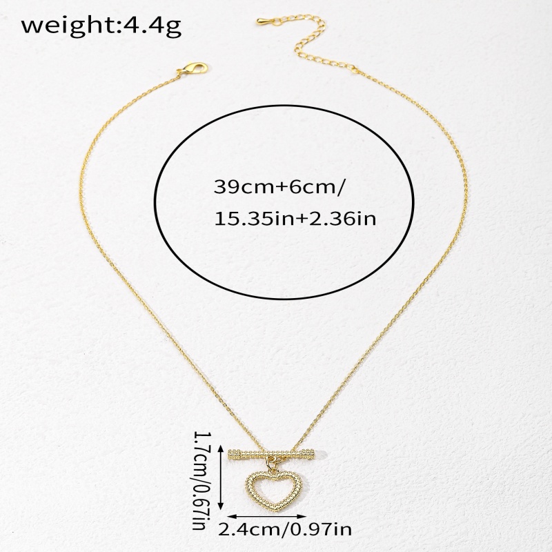 Copper 18K Gold Plated Simple Style Classic Style Asymmetrical Twist Heart Shape Pendant Necklace display picture 6