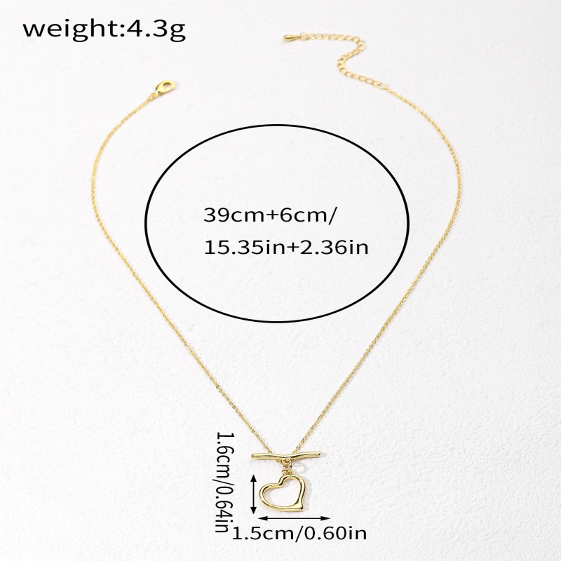 Copper 18K Gold Plated Simple Style Classic Style Asymmetrical Twist Heart Shape Pendant Necklace display picture 8