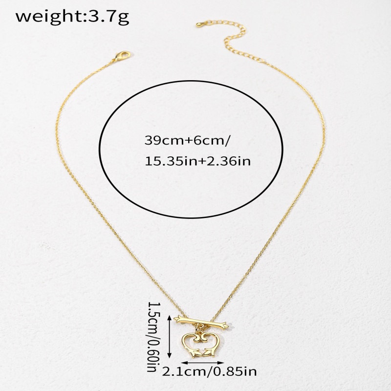 Copper 18K Gold Plated Simple Style Classic Style Asymmetrical Twist Heart Shape Pendant Necklace display picture 10