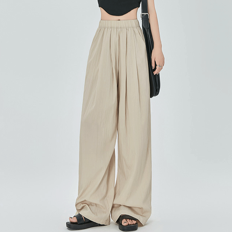 Women's Daily Casual Solid Color Full Length Wide Leg Pants display picture 4
