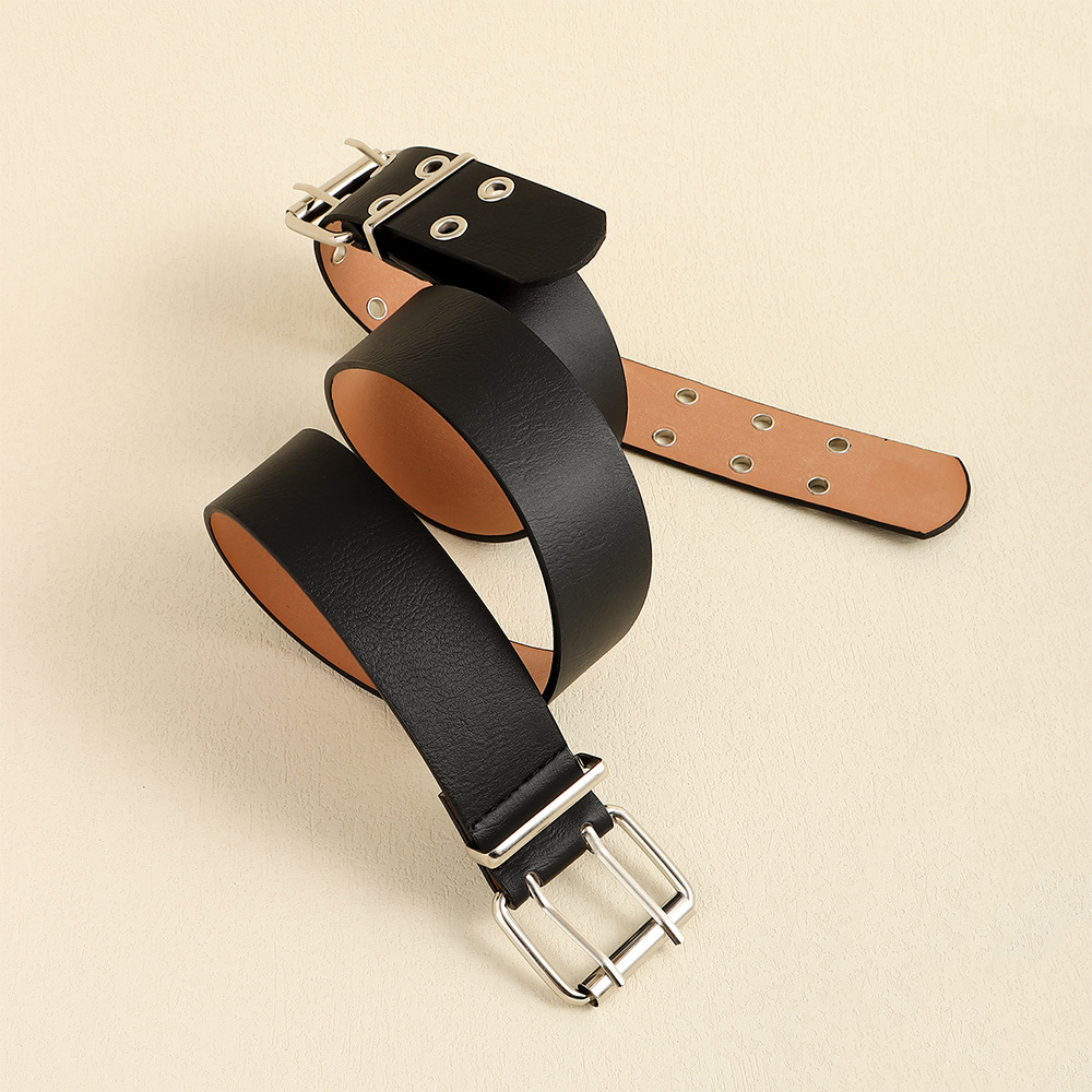 Simple Style Commute Solid Color Pu Leather Alloy Buckle Women's Leather Belts display picture 7