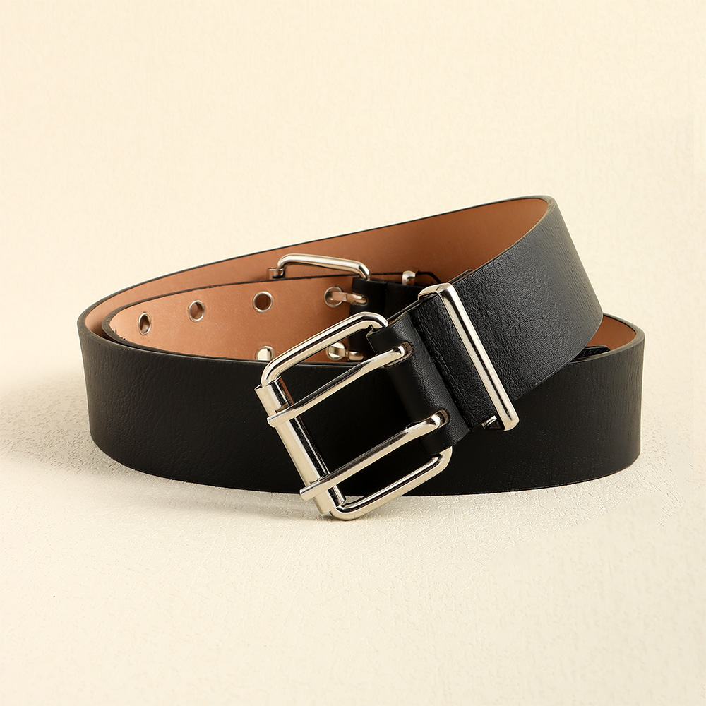 Simple Style Commute Solid Color Pu Leather Alloy Buckle Women's Leather Belts display picture 4