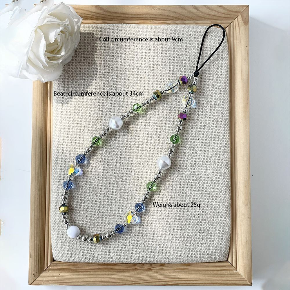 Elegant Sweet Color Block Arylic Artificial Crystal Beaded Handmade Keychain display picture 5