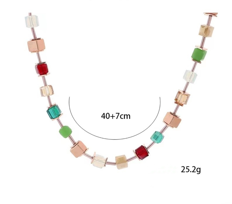 Simple Style Geometric Alloy Zinc Alloy Beaded Women's Necklace display picture 4
