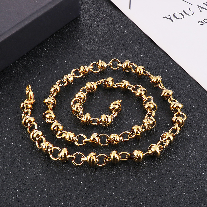 Stainless Steel 18K Gold Plated Basic Plating Solid Color Necklace display picture 7