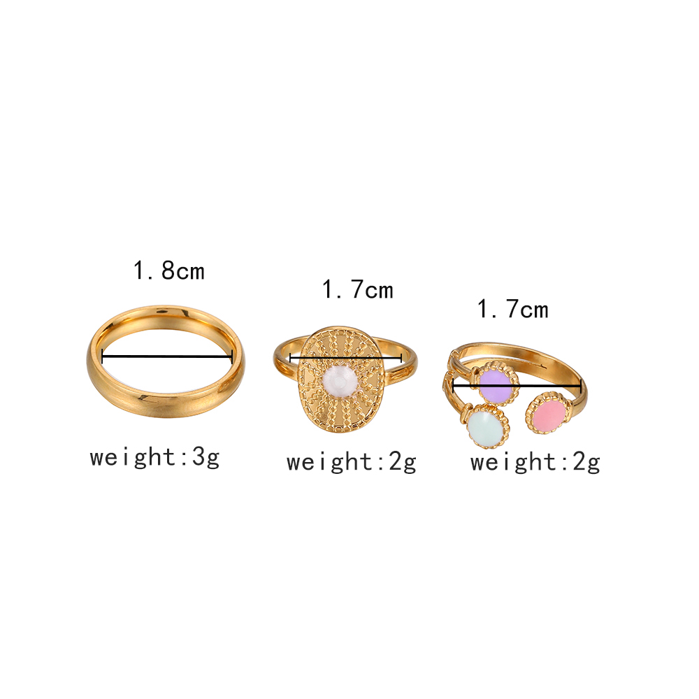 304 Stainless Steel 18K Gold Plated Simple Style Classic Style Plating Letter Life Tree Open Rings display picture 8
