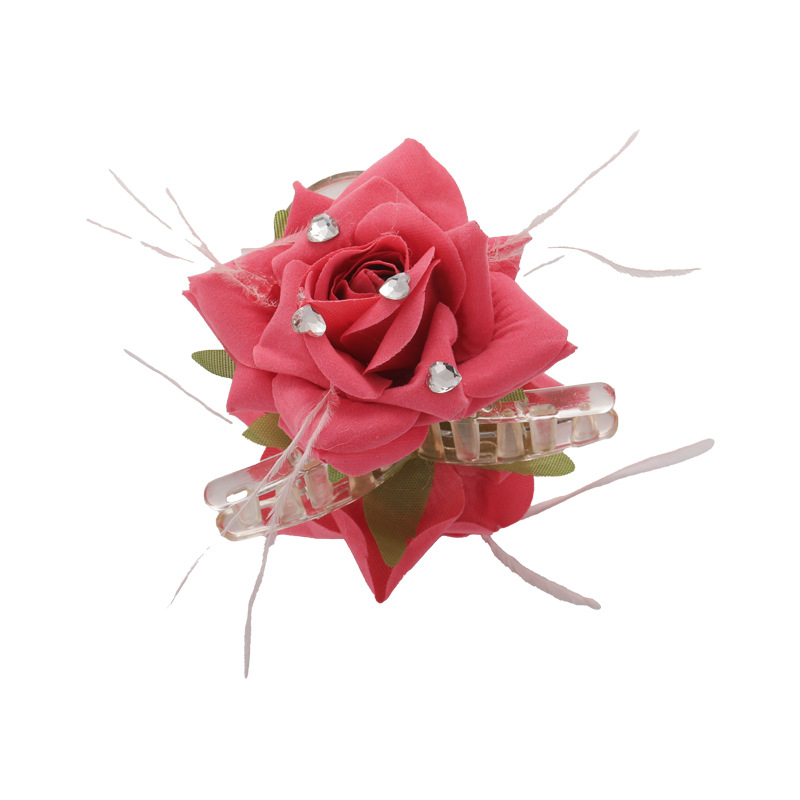 Women's Elegant Vacation Romantic Flower Arylic Cloth Flowers Hair Clip display picture 7