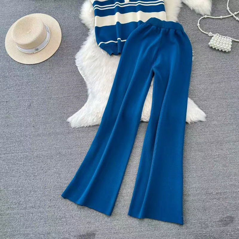 Outdoor Daily Women's Casual Stripe Polyester Pants Sets display picture 7