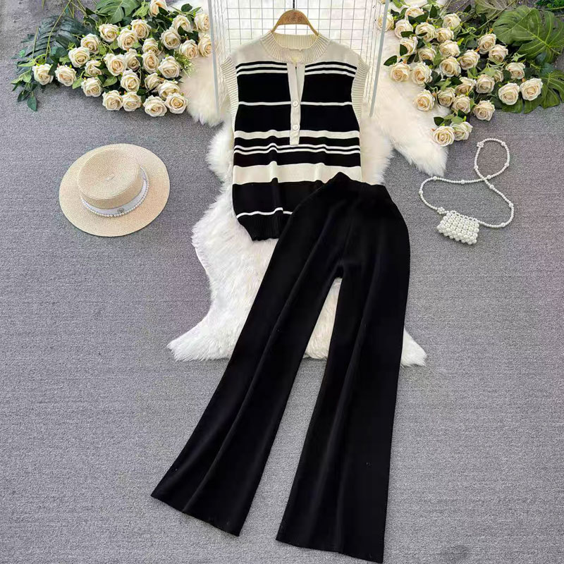 Outdoor Daily Women's Casual Stripe Polyester Pants Sets display picture 5