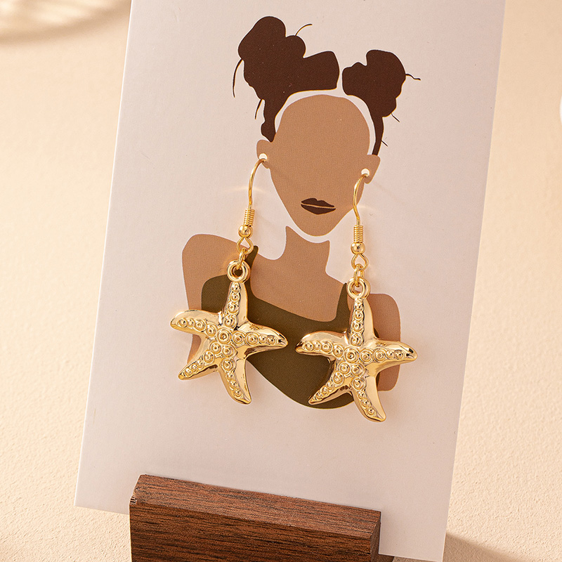 1 Pair Vacation Beach Starfish Zinc Alloy Drop Earrings display picture 1