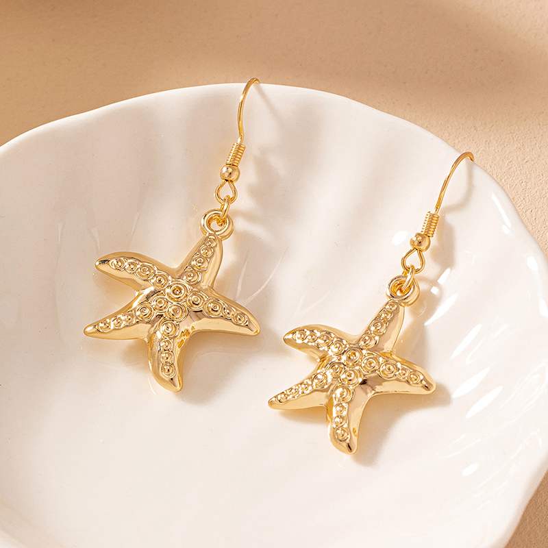 1 Pair Vacation Beach Starfish Zinc Alloy Drop Earrings display picture 2