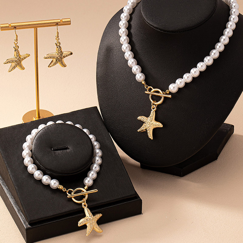 Fairy Style Vacation Marine Style Starfish Zinc Alloy Women's Jewelry Set display picture 2