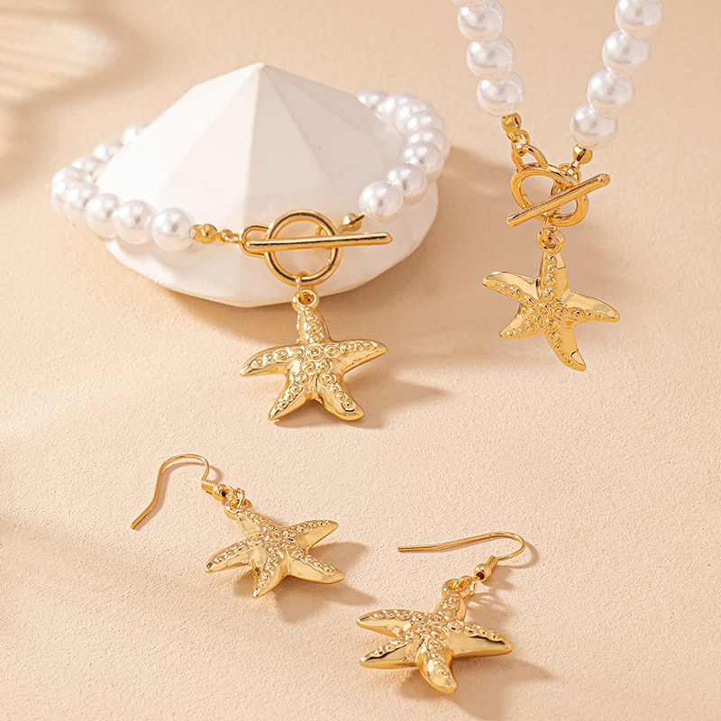 Fairy Style Vacation Marine Style Starfish Zinc Alloy Women's Jewelry Set display picture 3