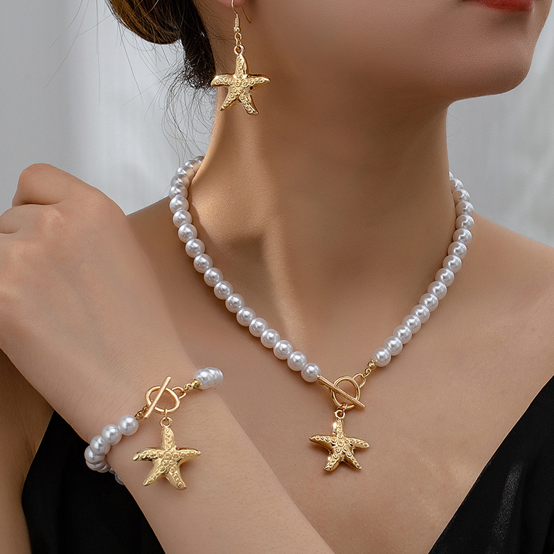 Fairy Style Vacation Marine Style Starfish Zinc Alloy Women's Jewelry Set display picture 1