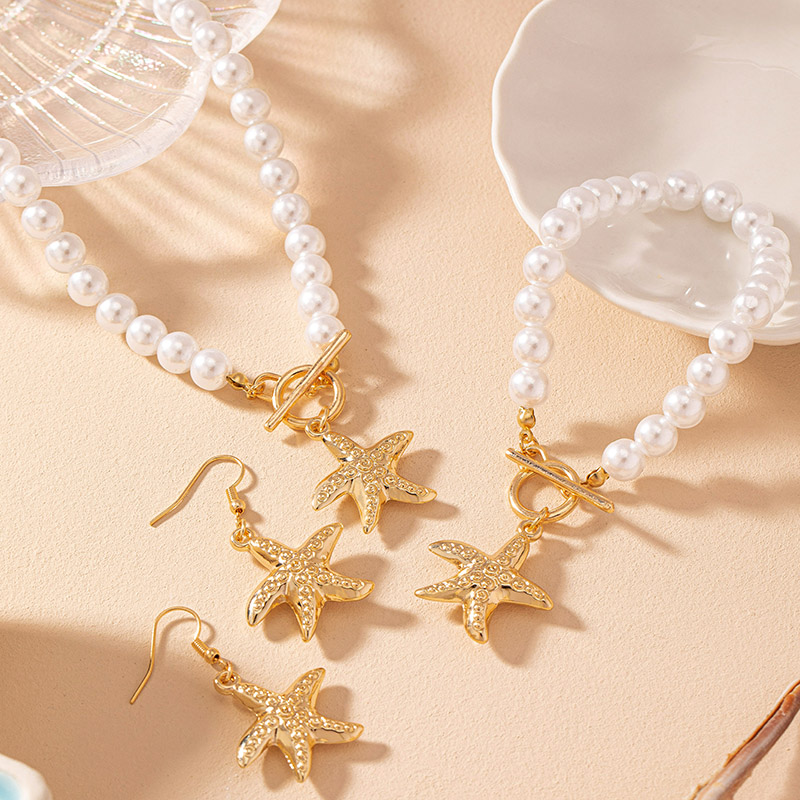 Fairy Style Vacation Marine Style Starfish Zinc Alloy Women's Jewelry Set display picture 4