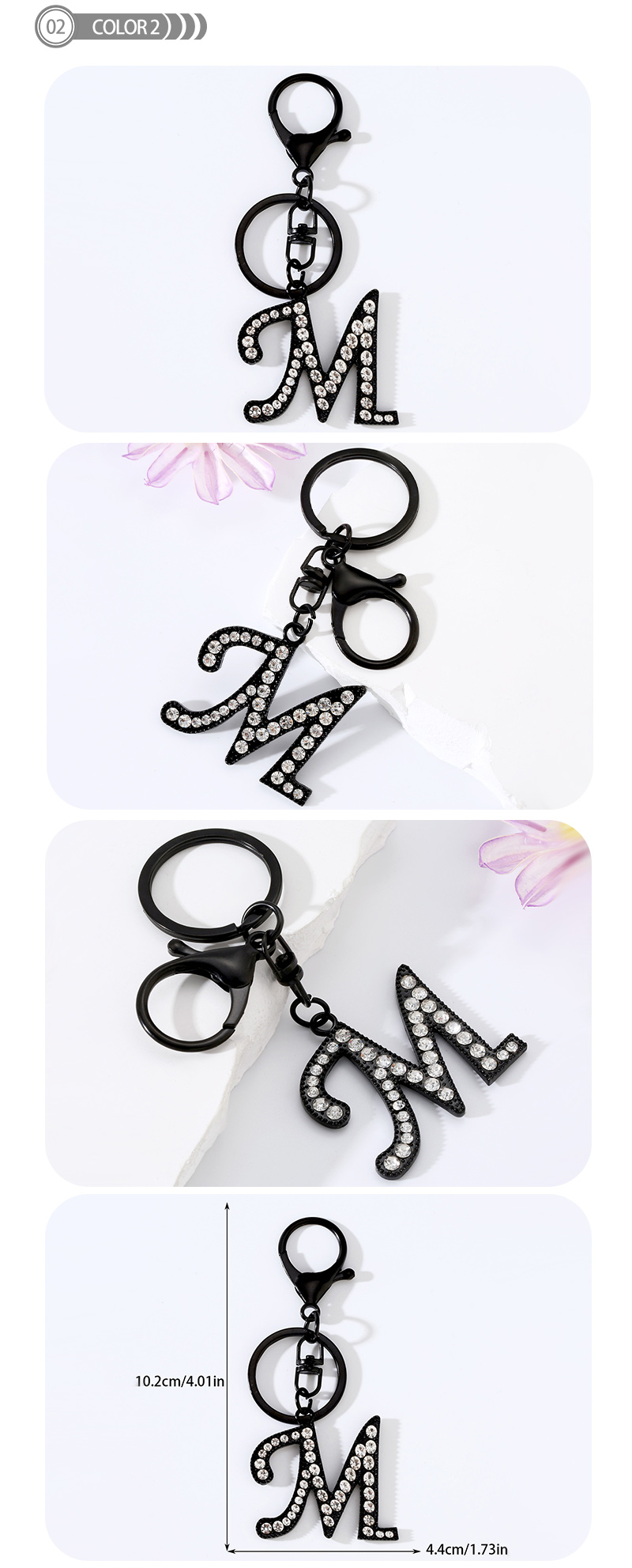 IG Style Simple Style Letter Crown Alloy Plating Inlay Rhinestones Bag Pendant Keychain display picture 3