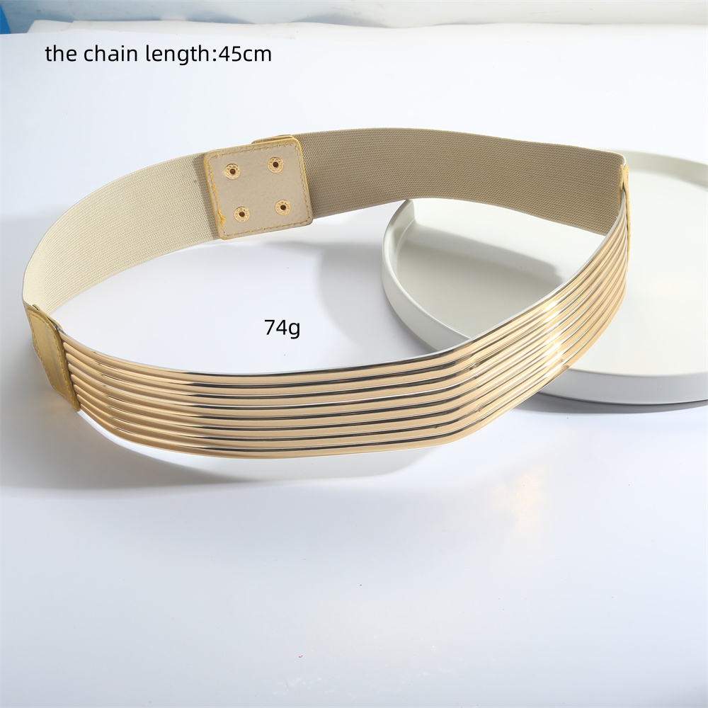 Vintage Style Simple Style Commute Rectangle Pu Leather Metal Women's Chain Belts display picture 6