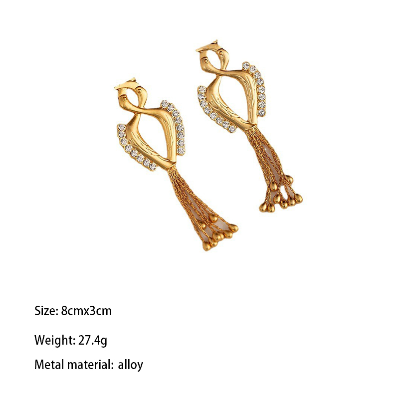 1 Pair Vintage Style Geometric Plating Alloy 18K Gold Plated Drop Earrings display picture 7
