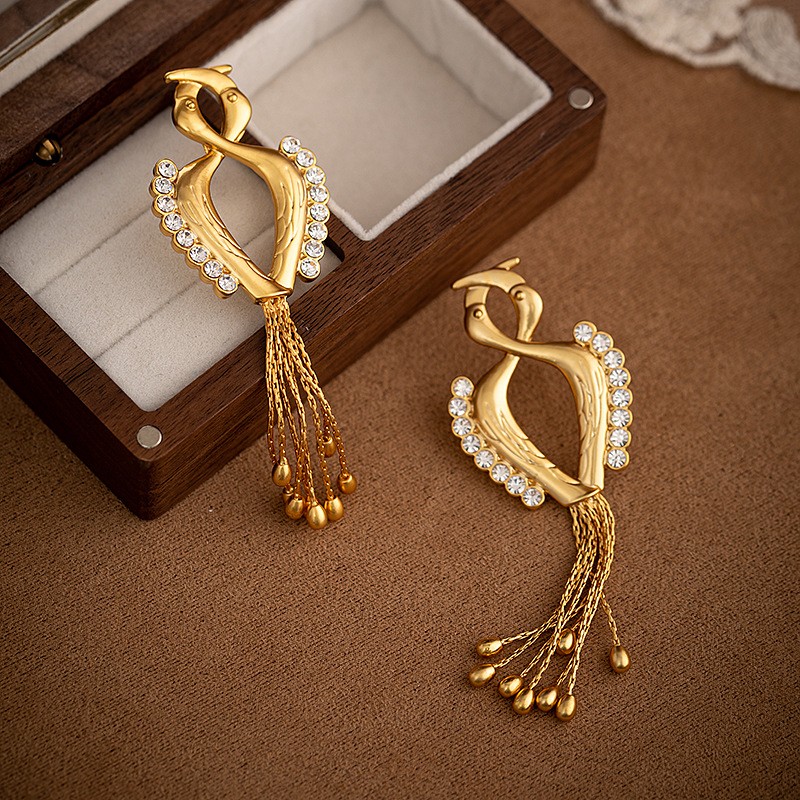 1 Pair Vintage Style Geometric Plating Alloy 18K Gold Plated Drop Earrings display picture 5