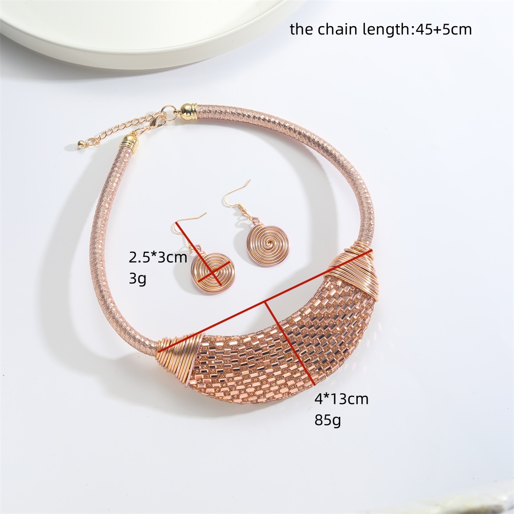 Vintage Style Simple Style Geometric CCB Rope Metal 14K Gold Plated Women's Jewelry Set display picture 5