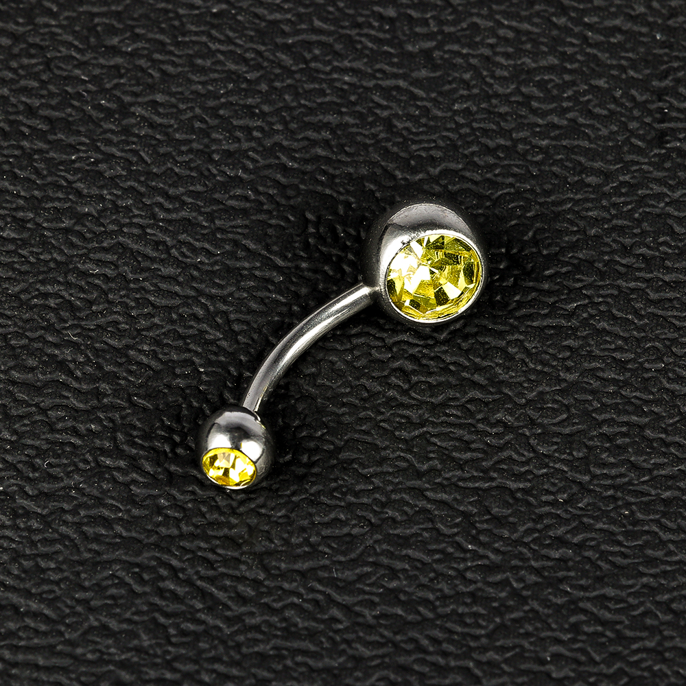 1 Stück Bauchnabelpiercing Einfacher Stil Farbblock Rostfreier Stahl Polieren Inlay Diamant Bauchnabelpiercing display picture 8