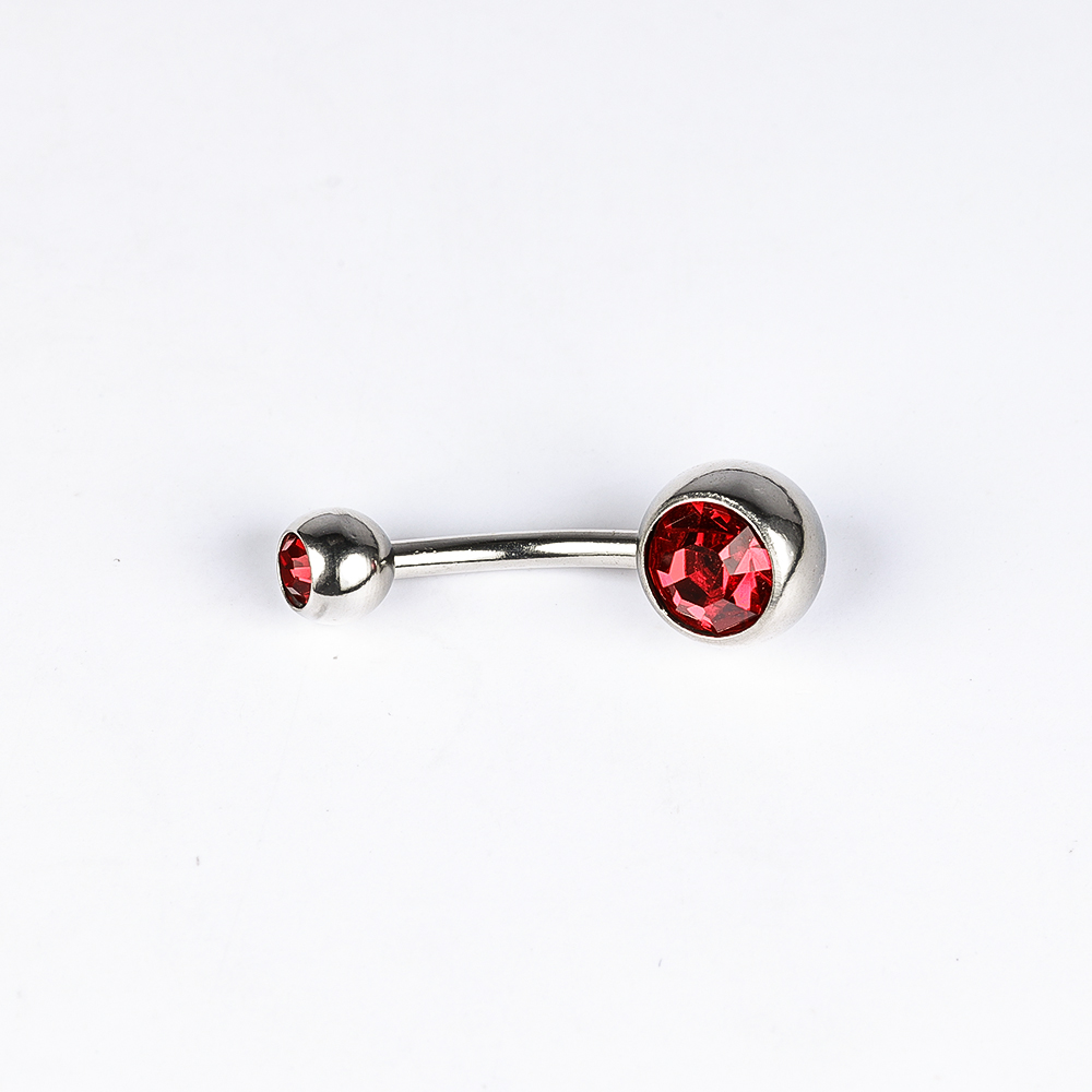 1 Piece Belly Rings Simple Style Color Block Stainless Steel Polishing Inlay Diamond Belly Rings display picture 10