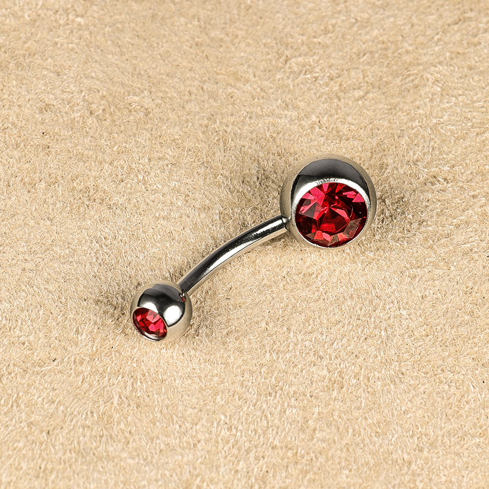 1 Piece Belly Rings Simple Style Color Block Stainless Steel Polishing Inlay Diamond Belly Rings display picture 11